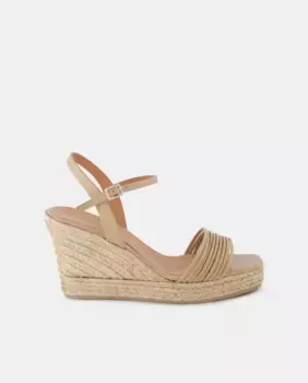 Женские эспадрильи с джутовым клином и 7 струнами Latouche, цвет 250 Nude