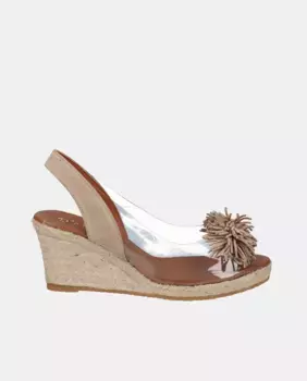 Женские эспадрильи с открытым носком на танкетке из винила D'Chicas, фуксия