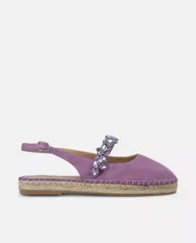Женские эспадрильи с пряжкой и ремешком со стразами на подъеме Alma en Pena, пурпурный