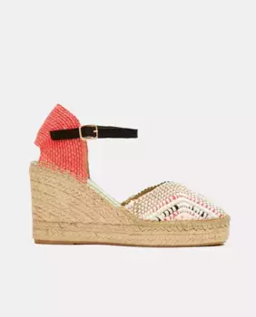 Женские эспадрильи с танкеткой из вискозы Star Love, фуксия