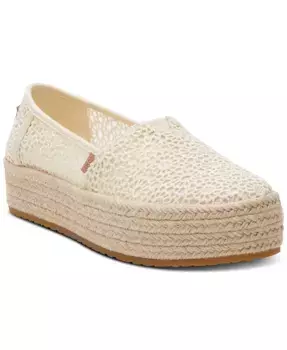 Женские эспадрильи Valencia Moroccan Crochet на платформе TOMS, белый