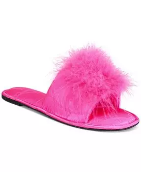 Женские атласные шлепанцы с помпонами I.N.C. International Concepts, розовый