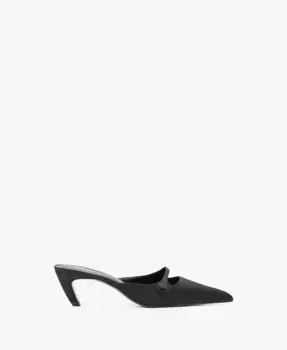 Женские атласные туфли Kitten Heel MANGO, черный