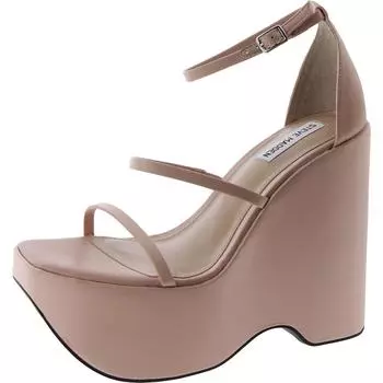 Женские атласные туфли на танкетке с ремешками Varia Steve Madden, красный