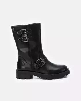 Женские байкерские ботильоны на молнии и резиновой подошве Xti, черный