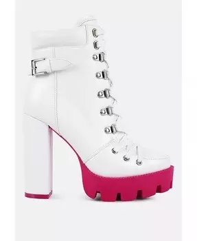 Женские байкерские ботинки из лиственницы с мягким воротником London Rag, белый