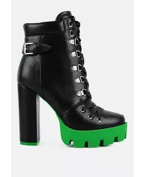 Женские байкерские ботинки из лиственницы с подкладочным воротником London Rag, черный