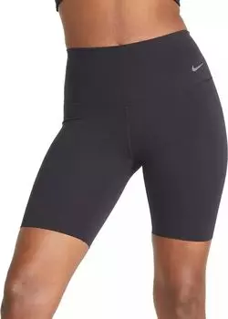 Женские байкерские шорты Nike Zenvy с высокой талией и мягкой поддержкой (8 дюймов), черный