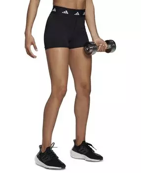 Женские байкерские шорты с эластичной резинкой на талии Techfit adidas, черный