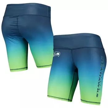 Женские байкерские шорты с градиентом FOCO College Seattle Seahawks