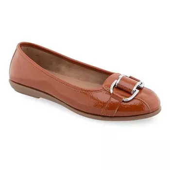 Женские балетки Aerosoles Bentley, цвет Tan Patent Crinkled Fa