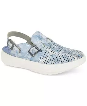 Женские балетки без шнуровки Plato с перфорированной пряжкой и пяткой на пятке JBU, синий