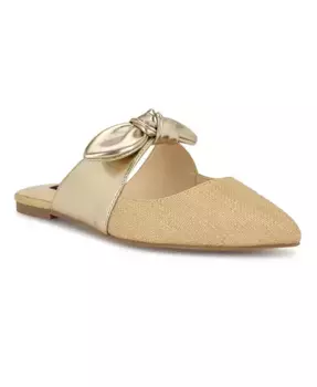 Женские балетки Bowin с бантом и ремешком Nine West, белый