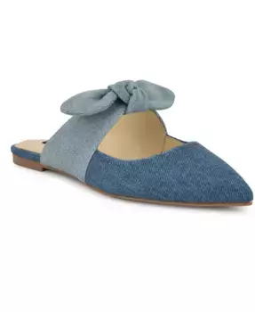 Женские балетки Bowin с бантом и ремешком Nine West, синий