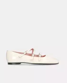 Женские балетки Camille из гладкой лакированной кожи Pretty Ballerinas, цвет Crudo