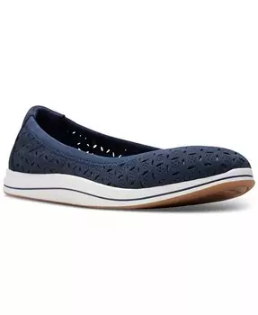 Женские балетки Cloudsteppers Breeze Roam Perfed Clarks, синий