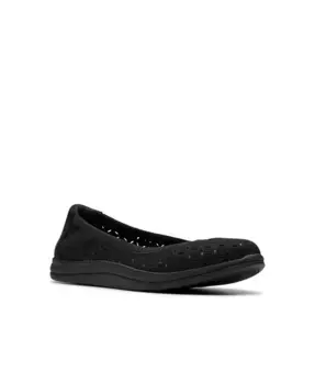Женские балетки Cloudsteppers Breeze Roam Perfed Clarks, черный