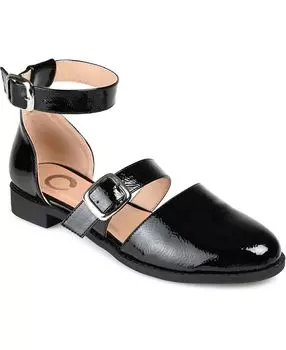 Женские балетки Constance с ремешком на щиколотке Journee Collection, черный