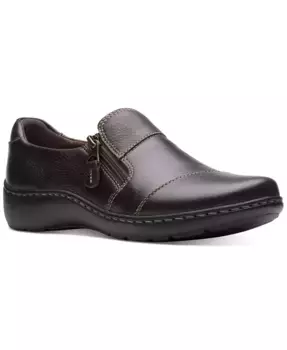 Женские балетки Cora Harbor на молнии Clarks, коричневый