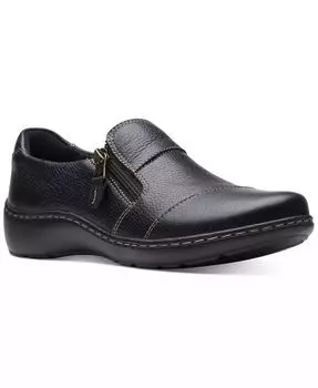Женские балетки Cora Harbor Zip Clarks, черный