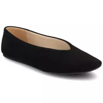 Женские балетки Fortune с миндалевидным носком Journee, цвет black suede
