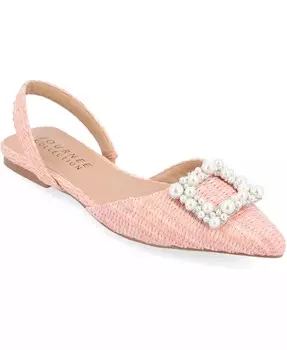 Женские балетки Hannae с украшением Journee Collection, коричневый