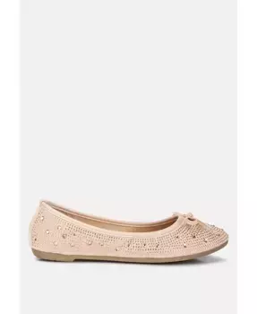 Женские балетки Hosana с украшениями из страз и шипов London Rag, коричневый/бежевый