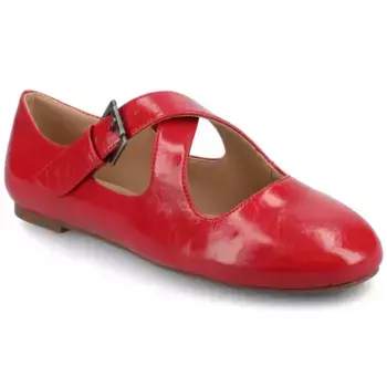 Женские балетки Ivanna с миндалевидным носком и ремешком на пряжке Journee, красный