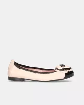 Женские балетки из кожи наппа кремового цвета с цветком Pretty Ballerinas, бежевый