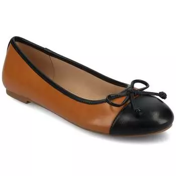 Женские балетки Journee Kaiah Ballet средней и широкой ширины на плоской подошве, цвет tan