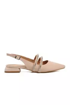 Женские балетки K080 Skin из атласа с камнями Ayakmod