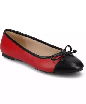 Женские балетки Kaiah Cap Toe Journee Collection, красный