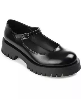 Женские балетки Kamie Lug Sole Mary Jane Journee Collection, черный