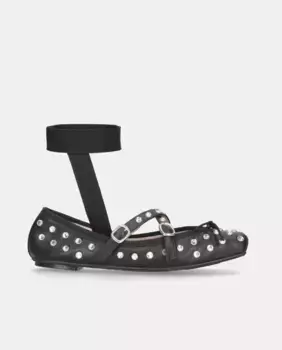 Женские балетки Kristen из мягкой кожи наппа, украшенные кристаллами Pretty Ballerinas, черный