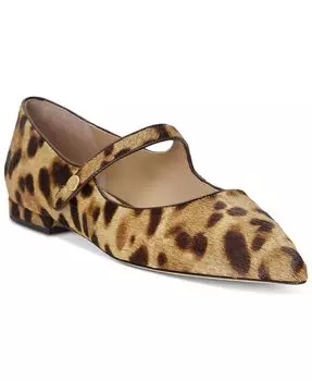 Женские балетки Londyn Mary Jane на плоской подошве Lauren Ralph Lauren, цвет Leopard, Chestnut Brown