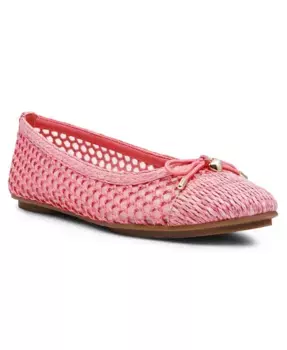 Женские балетки Luci с отделкой из рафии на мыске Anne Klein, розовый