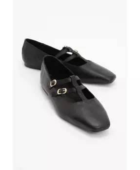 Женские балетки Mary Jane из кожи Starling Forever & Always Shoes, черный