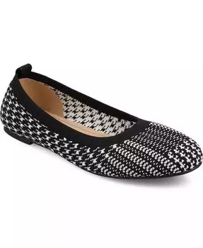 Женские балетки Maryann Knit Round Toe Journee Collection, черный