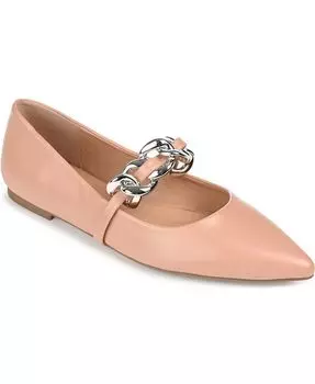 Женские балетки Metinaa с цепочкой Journee Collection, желтый