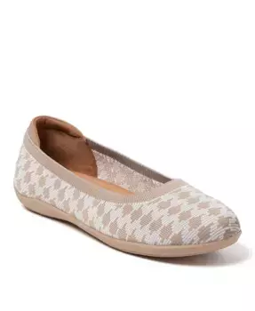 Женские балетки Misty легкие слипоны Dearfoams, коричневый/бежевый