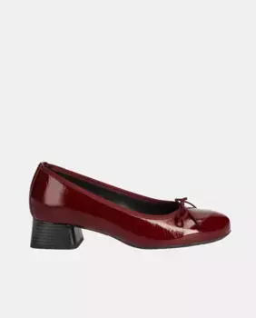Женские балетки на лакированном каблуке D'Chicas, цвет Granate
