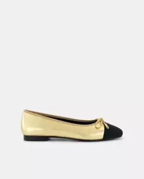 Женские балетки на плоской подошве с мыском Latouche, цвет 390 Oro