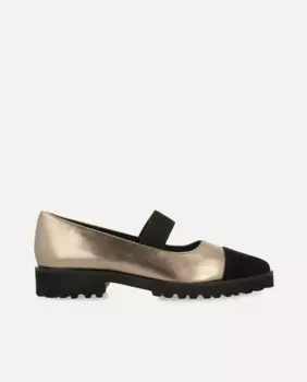 Женские балетки на резинке и спортивной подошве Gioseppo, серебрянный