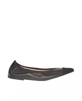 Женские балетки Pretty Ballerinas из черной кожи с замшевым мыском Pretty Ballerinas, черный