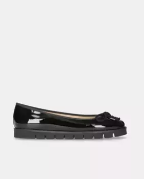 Женские балетки Rosario из гладкой лакированной кожи Mascar, черный