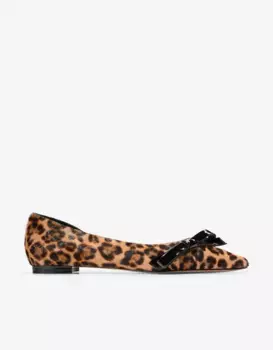 Женские балетки с анималистичным принтом и декоративным бантом Cole Haan, цвет Estampado