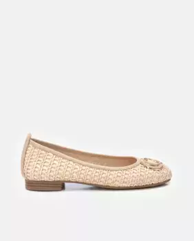 Женские балетки с круглым носком и кожаной стелькой Carmela, бежевый