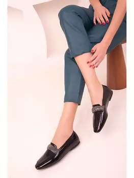 Женские балетки с лакированной кожей и аппликацией Soho Exclusive