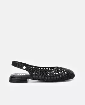 Женские балетки с плетением и открытой пяткой Xti, черный