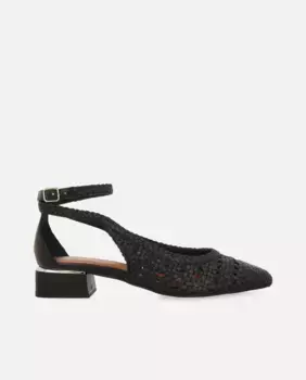 Женские балетки с плетением ручной работы и регулируемыми застежками Gioseppo, черный